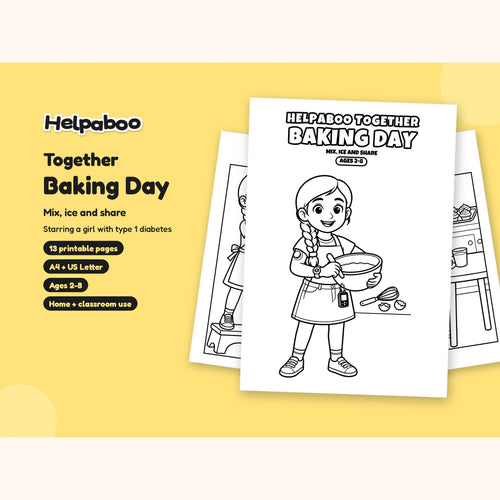 Helpaboo Together: Baking Day – Printable Colouring Book: cover