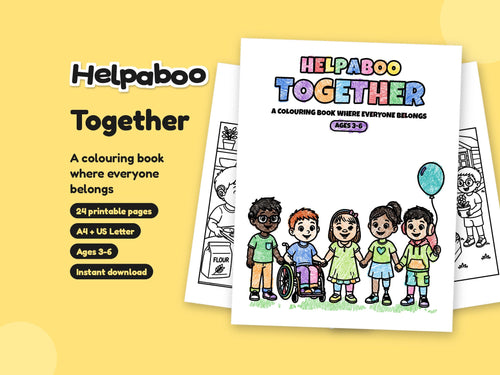 Helpaboo Together: A Colouring Book Where Everyone Belongs: cover