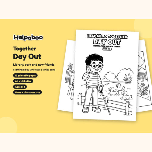 Helpaboo Together: Day Out – Printable Colouring Book: cover