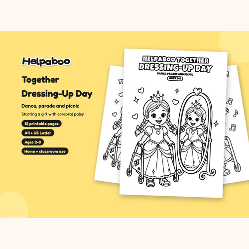 Helpaboo Together: Dressing-Up Day – Printable Colouring Book: cover