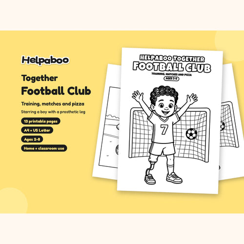 Helpaboo Together: Football Club – Printable Colouring Book: cover