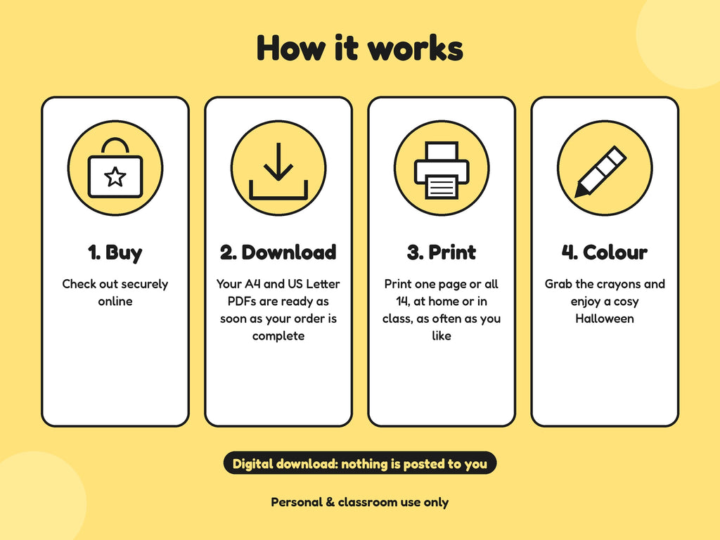 How it works: buy, download, print, colour. Digital download, personal and classroom use only