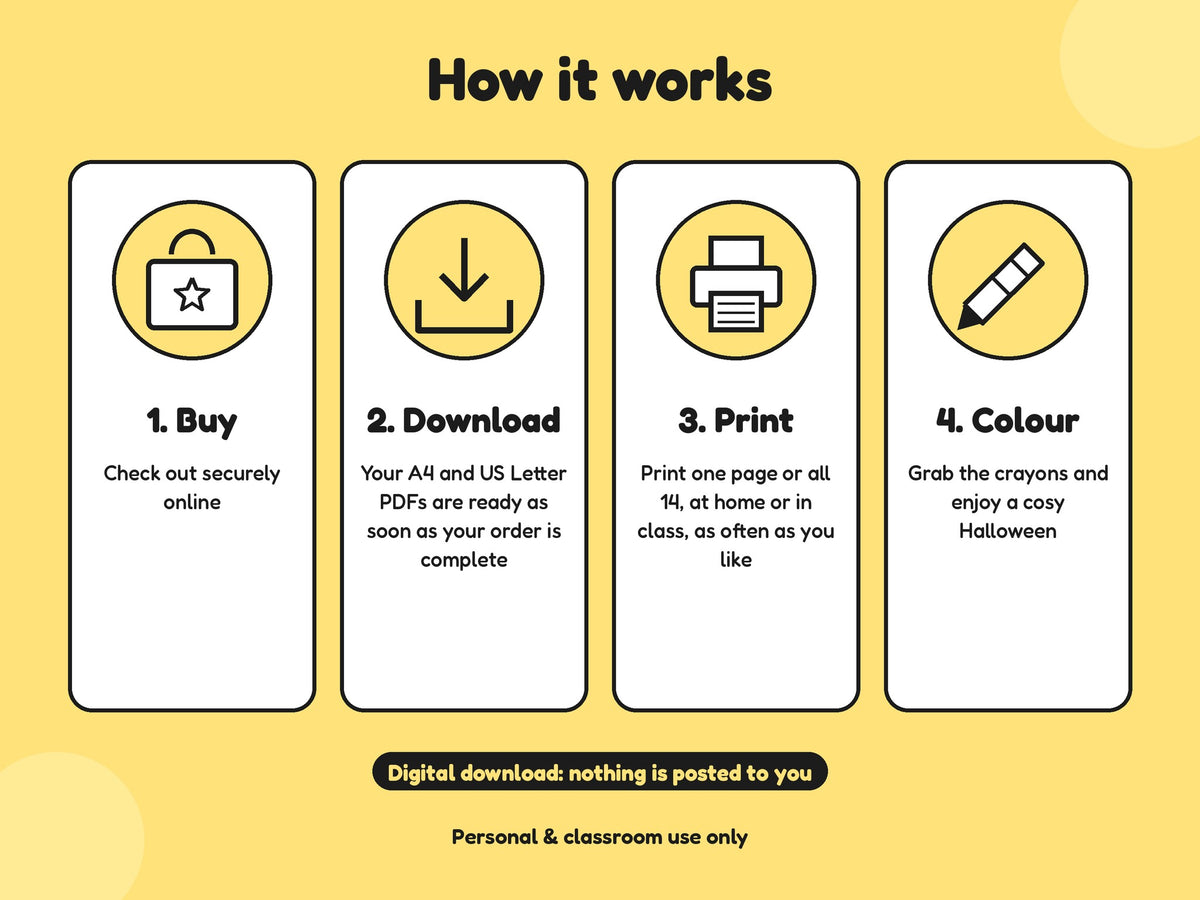 How it works: buy, download, print, colour. Digital download, personal and classroom use only