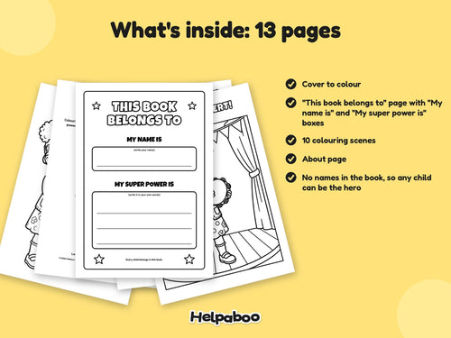 Helpaboo Together: Music Club – Printable Colouring Book: what's inside