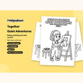Helpaboo Together: Quiet Adventures – Printable Colouring Book: cover