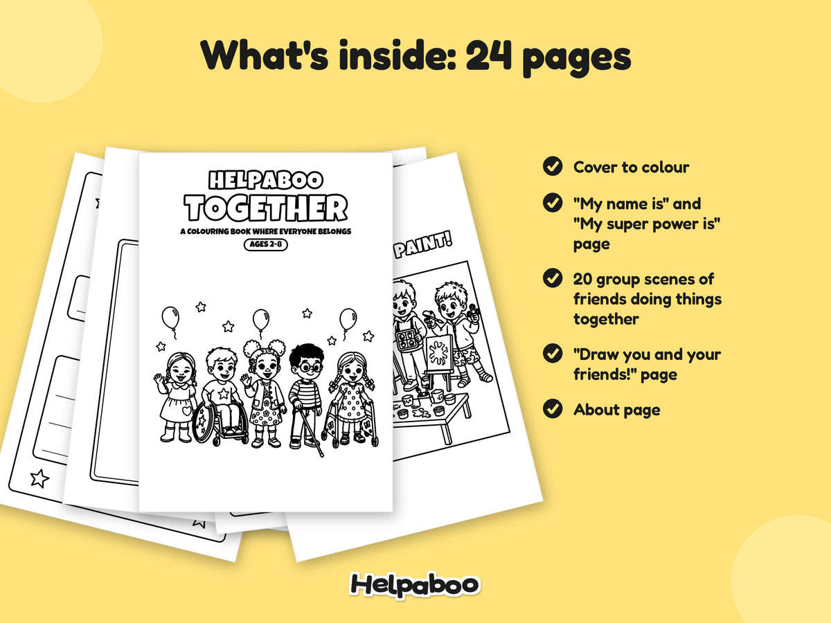 Helpaboo Together what's inside pages, ages 2-8