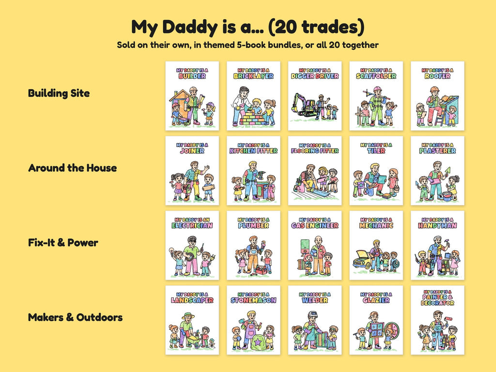 Mummy & Daddy Mega Bundle – All 40 Printable Colouring Books: all 20 My Daddy is a... books