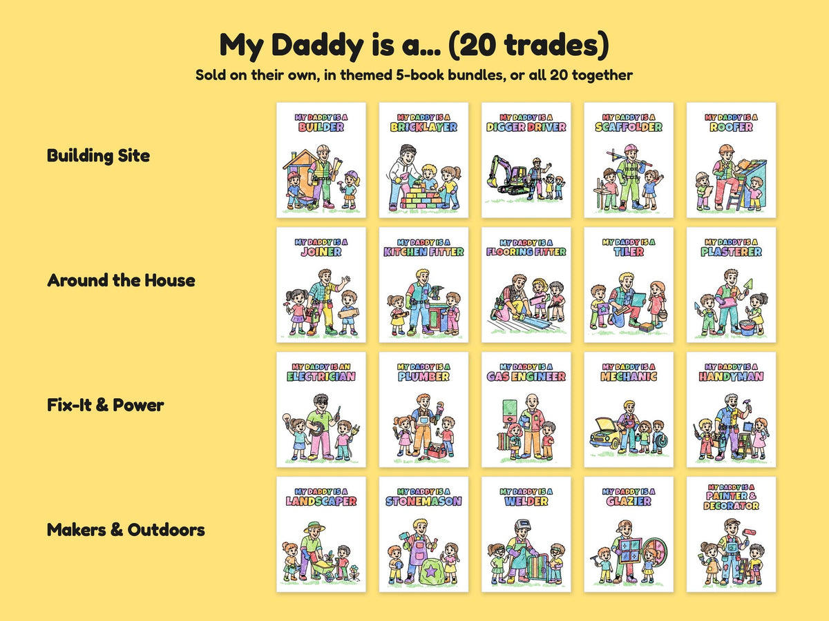 Mummy & Daddy Mega Bundle – All 40 Printable Colouring Books: all 20 My Daddy is a... books