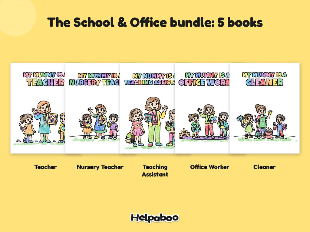 My Mummy is a... School & Office Bundle – 5 Printable Colouring Books: the 5 books in this bundle