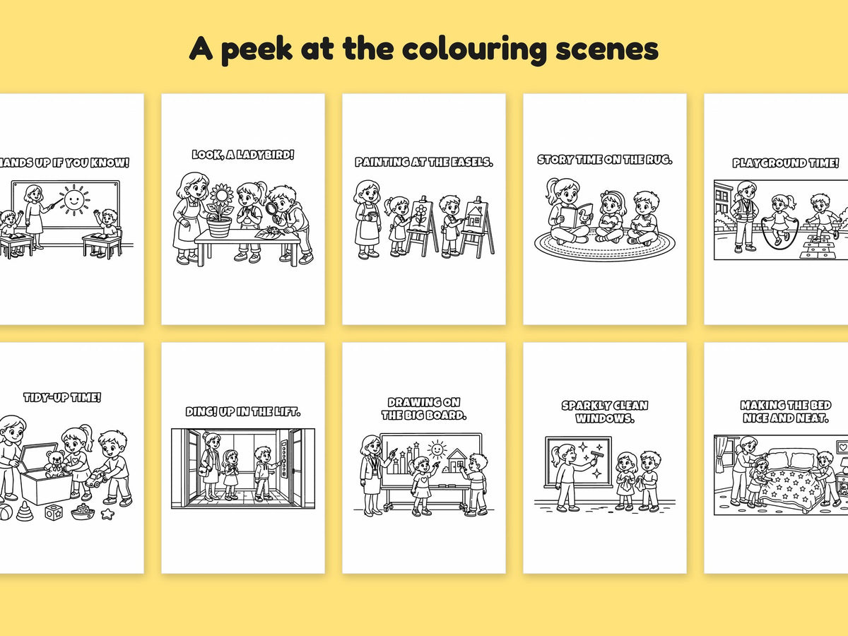 My Mummy is a... School & Office Bundle – 5 Printable Colouring Books: sample pages