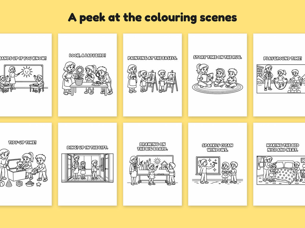 My Mummy is a... School & Office Bundle – 5 Printable Colouring Books: sample pages
