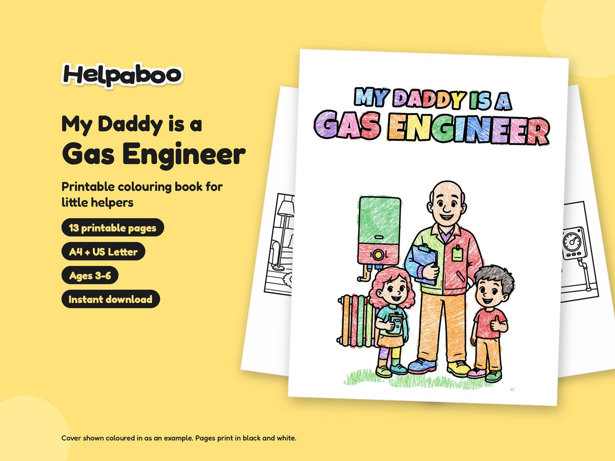My Daddy is a Gas Engineer – Printable Colouring Book: cover