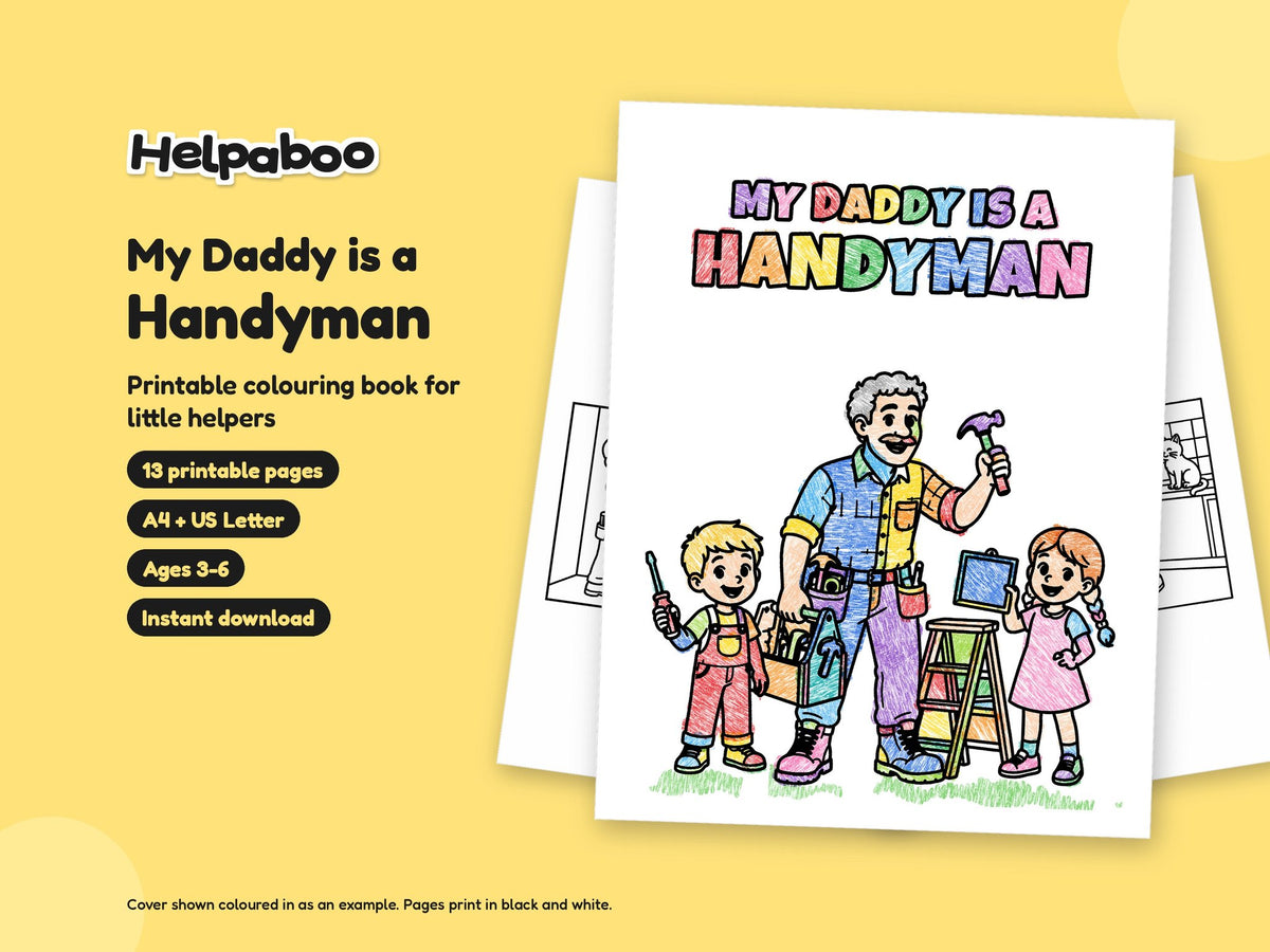 My Daddy is a Handyman – Printable Colouring Book: cover