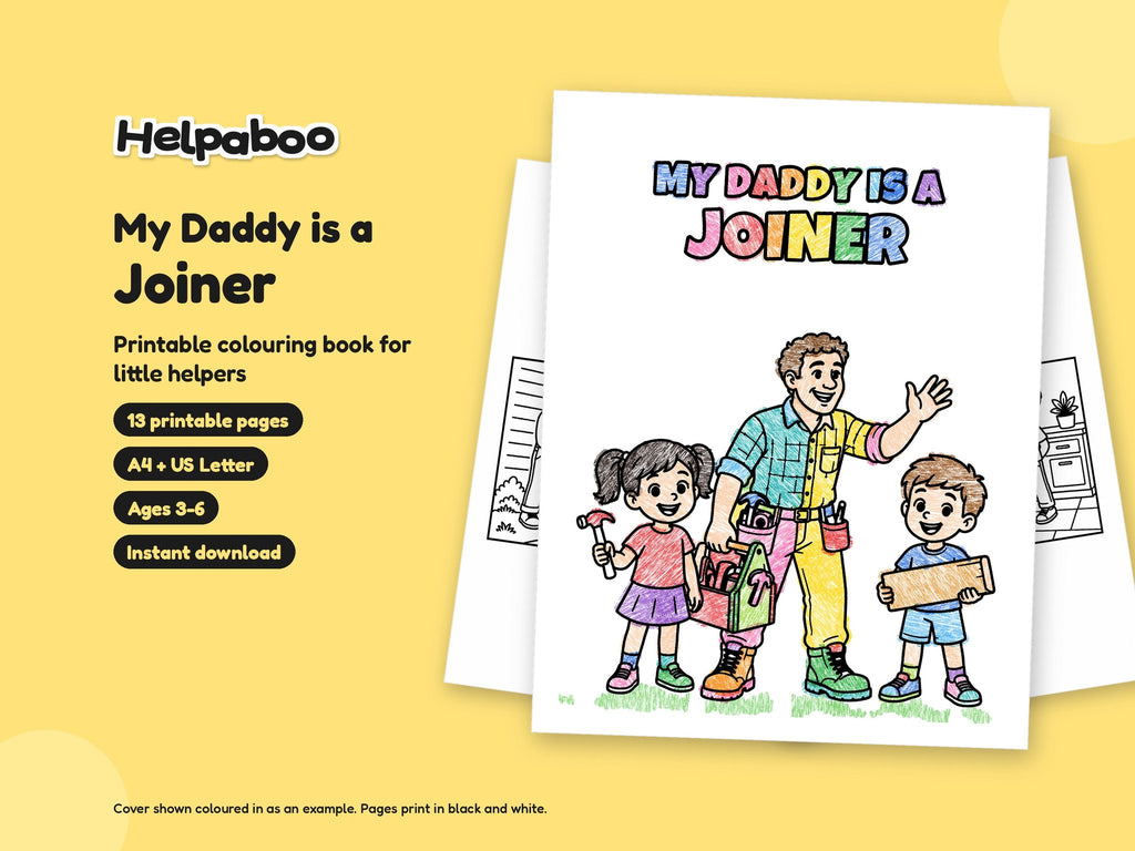My Daddy is a Joiner – Printable Colouring Book: cover