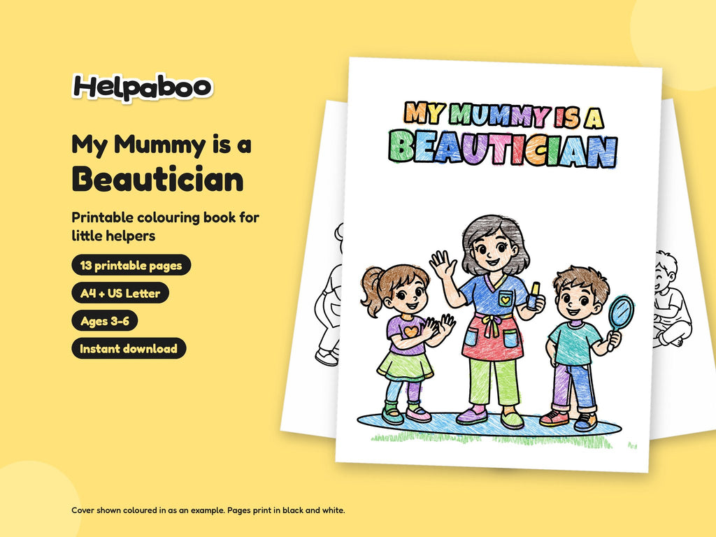 My Mummy is a Beautician – Printable Colouring Book: cover