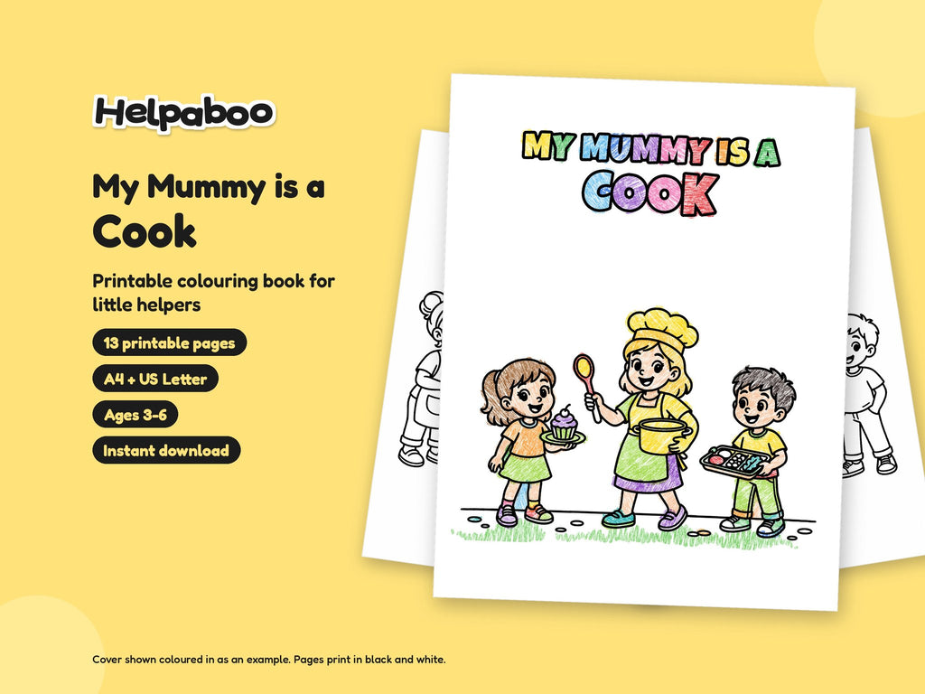 My Mummy is a Cook – Printable Colouring Book: cover