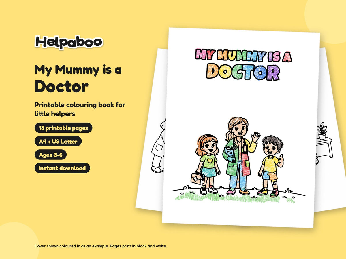 My Mummy is a Doctor – Printable Colouring Book: cover