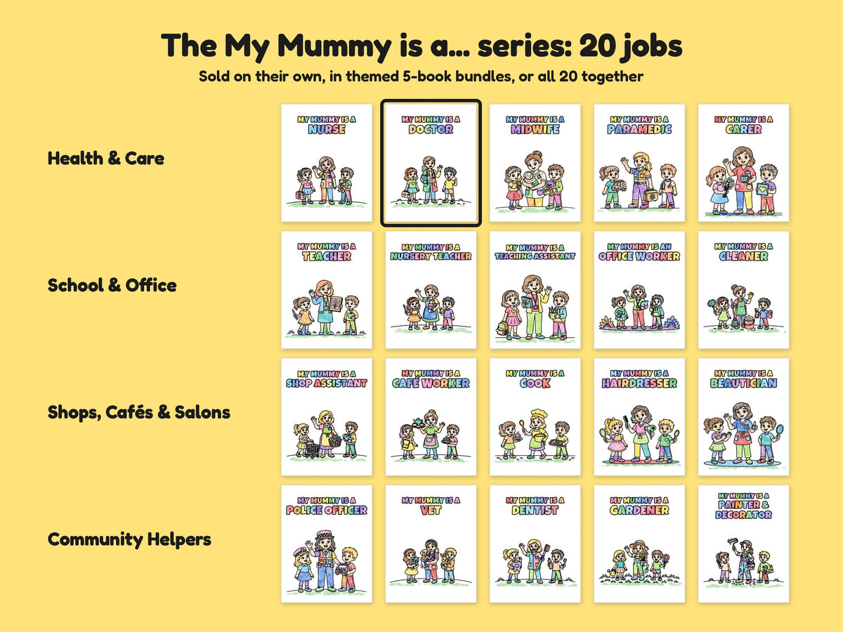 My Mummy is a Doctor – Printable Colouring Book: the full series
