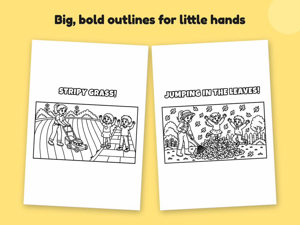 My Mummy is a Gardener – Printable Colouring Book: close-up of colouring pages