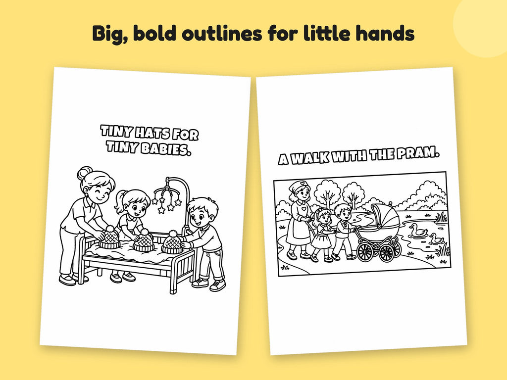 My Mummy is a Midwife – Printable Colouring Book