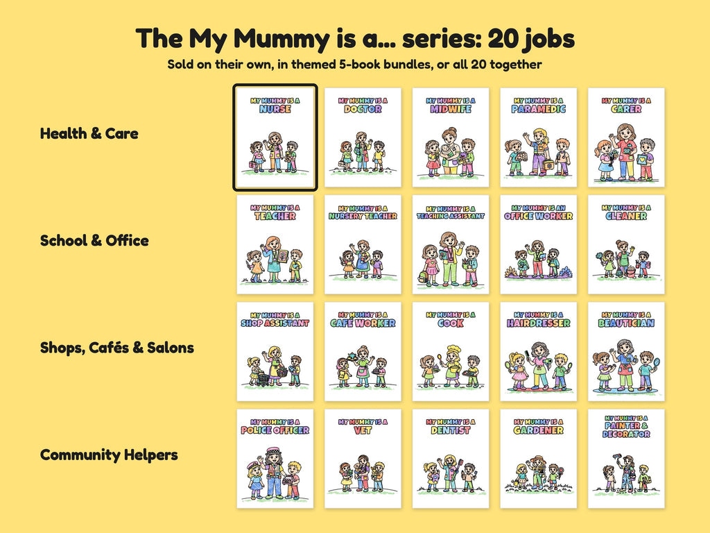 My Mummy is a Nurse – Printable Colouring Book: the full series