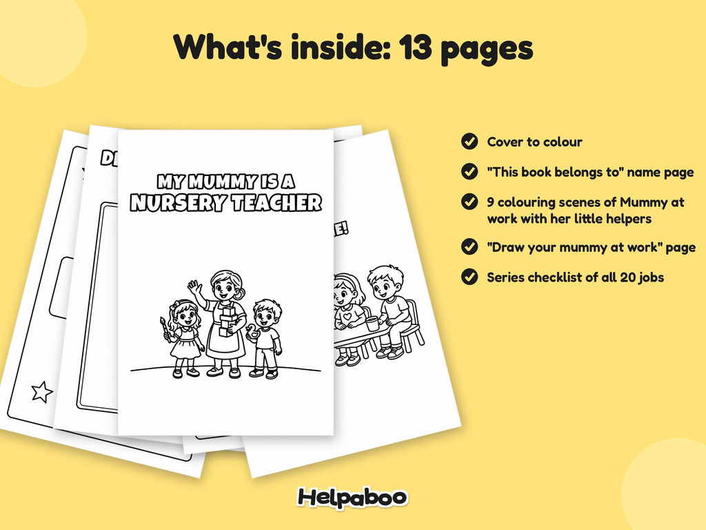 My Mummy is a Nursery Teacher – Printable Colouring Book