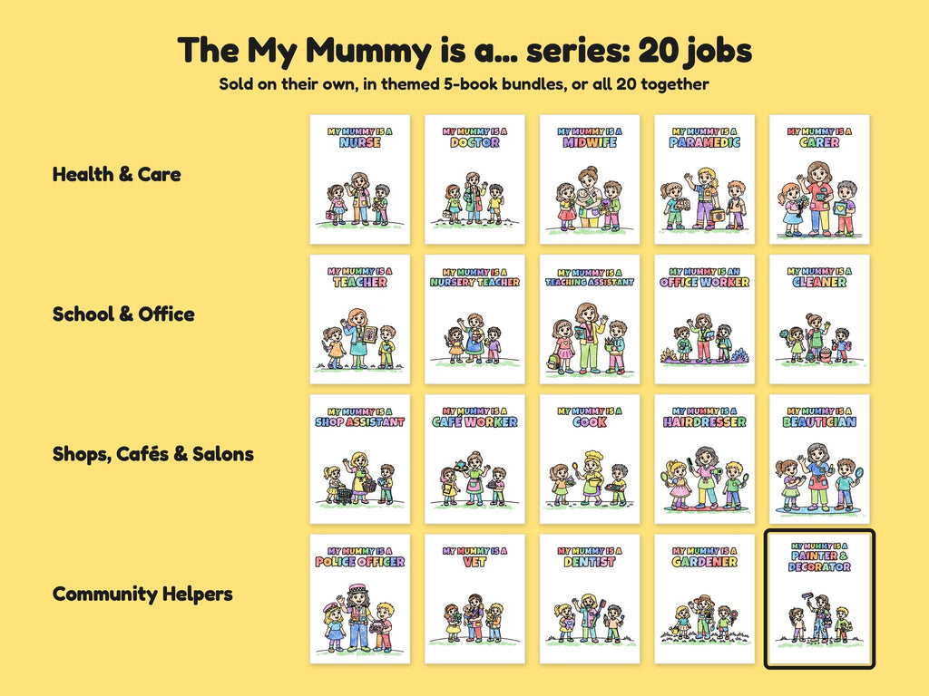 My Mummy is a Painter and Decorator – Printable Colouring Book: the full series