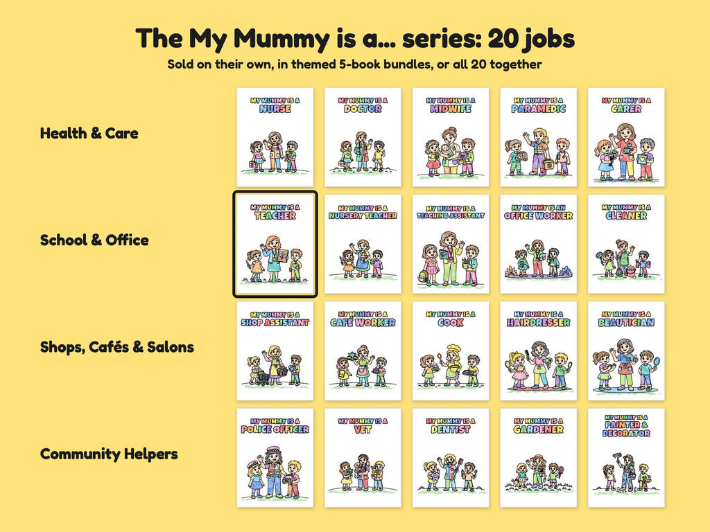 My Mummy is a Teacher – Printable Colouring Book: the full series