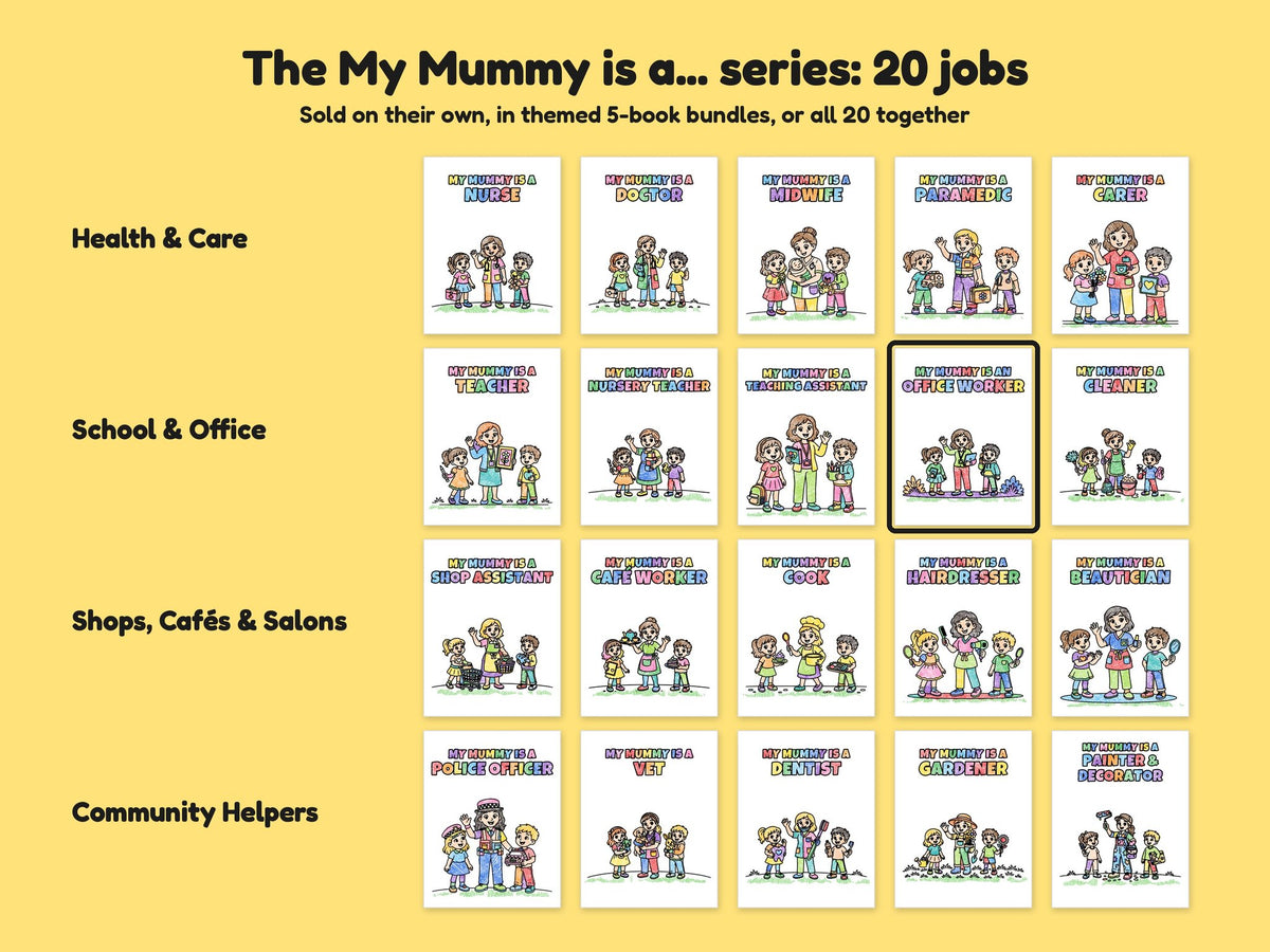 My Mummy is an Office Worker – Printable Colouring Book: the full series