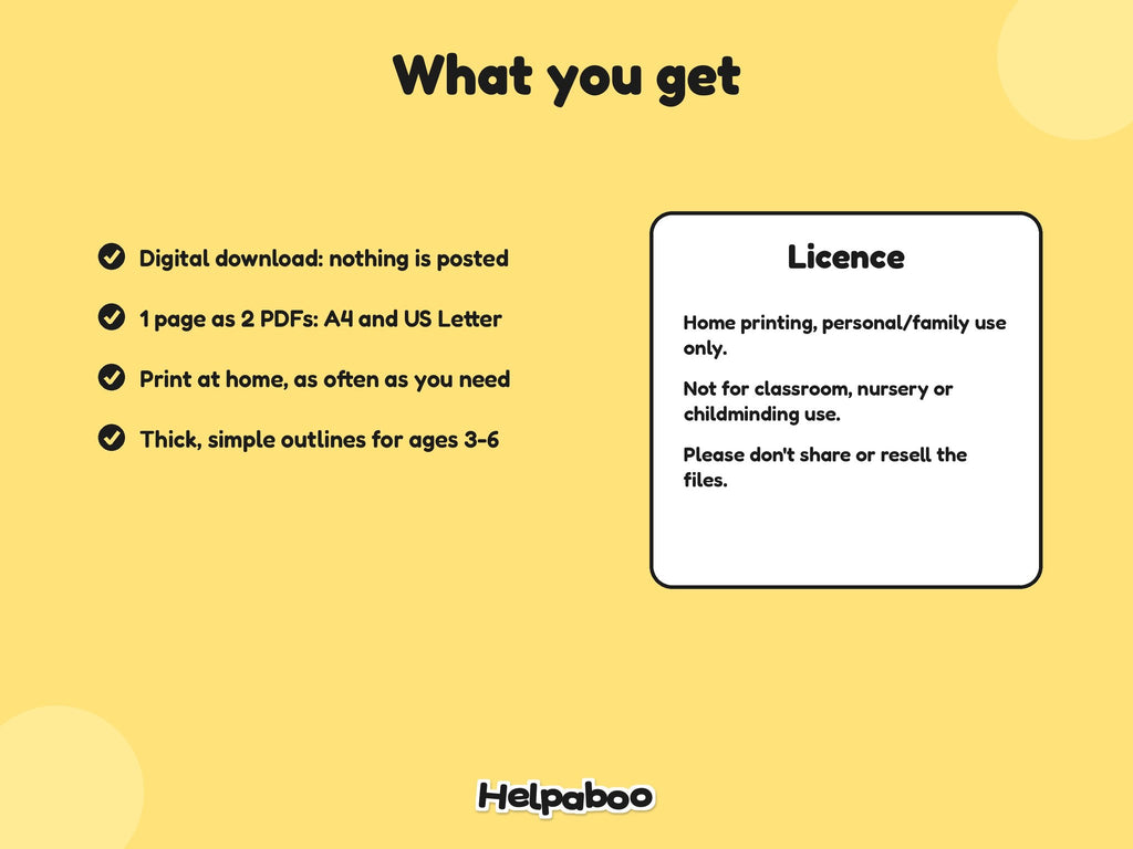 Sample Colouring Page – My Daddy is an Electrician: what you get and licence